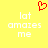 Yellow background with red pixelated heart above white text reading 'lat amies me' in two identical vertical