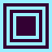Four square display nested squares in alternating dark purple and light blue, with varying layer counts per