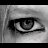A sequence of five horizontal showing a single eye's animation cycle with red pupil changes against grayscale skin tones