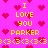 Pixelated pink background with red hearts and yellow text reading 'I LOVE YOU PARKER' and '8<3<3<3<3' repeated across the image.