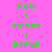 Green pixelated text on split background with pink and cyan sections, displaying 'Kati + Nessa = Bff's!!' in two identical