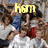 A pixelated group of people with yellow text reading 'hsm is awesome' overlaid on top.