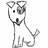 A pixelated dog drawing on a white background next to cyan text reading 'For Sale: $20000000 BUY ME! need a hom'