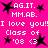 Pixelated pink background with white text and black starbursts repeating in a pattern