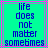 Two side-by-side pixelated text on cyan background with blue lettering and pink borders, displaying identical phrases