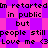 Pixelated text repeats across a pink and purple checkered background with no visible animation changes.