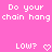 Pixelated text and heart symbols on a solid pink background with repeated phrases.