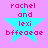 A static image shows a cyan star on a pink background with pixelated text reading "rachel and lexi bffeae" in magenta.