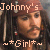 Pixelated static image of a person's face with text above and below, featuring orange-brown tones on a dark background.