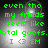 Green pixelated text on a dark background with a bright central glow, arranged in four