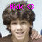 A person with curly brown hair appears in four with pink text and symbols shifting positions above their head