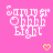 Pixelated text 'Summer Ohhh Eight' in white on pink background with yellow heart symbols, two identical frames showing static content.