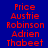 Red text on blue background with white rectangular overlays showing repeated names in a pattern