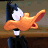 A 4-frame contact sheet of Daffy Duck from Looney Tunes showing sequential mouth and eye expressions in a cartoon animation style.