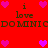 Red background with pixelated text and heart symbols arranged in a pattern