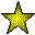 Yellow star-shaped pixel art icons with varying numbers of points and radiating lines, displayed in a on gray background