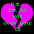 A static pixel art image of a broken pink heart with green text reading "P.S. I'm so NOT over you!" on black background.
