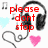 Animated icon with headphones, musical notes, hearts, and red text reading 'please dont stop the MUSIC'