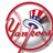 A four-quadrant image with a crossed-out Yankees logo, red background sections containing blue text reading "Yankees Are Evvv!" and "GO RED SOX," and a gray section.