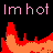 Pixelated graphic with text and symbols on a black background, divided into four quadrants showing flames, an X, curly braces, and exclamation marks.