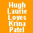 Four display identical text in different background colors: orange, green, blue, and light green