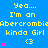 Blue background with yellow text repeating 'Yea... I'm an Abercrombie kinda Girl' and '<3', pink hearts animate vertically.