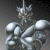 A pixelated silver armored figure with a crown stands against a dark background, next to green text reading "Original Icons .com" on a solid green backdrop.