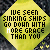 Yellow diamond-shaped with black text reading "I'VE SEEN SINKING SHIPS GO DOWN WITH MORE GRACE THAN YOU" on a dark textured background, each containing one letter of the word "GRACE" highlighted in white