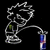 A pixelated character with spiky hair holds a test tube, alternating between a neutral face and a smiling face