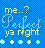 Pixelated blue background with yellow text reading 'me..?' and 'ya right' over faint light-blue script-like shapes, plus alternating cyan-yellow crosses at the bottom.