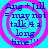 Four identical cyan backgrounds with pink spiral patterns and blue text reading "Ang + Jill = may not talk 4 a long time!!!" arranged in a