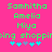 Pixelated green text on bright pink background lists names and partial phrases with blue and gray star icons below.