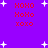 Purple background with white star shapes and red text reading 'XOXO', 'XoXo', 'xoxo' in pixelated font across four identical sections.