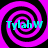 Four identical display a purple and black spiral background with cyan text reading "TylahW" in each
