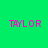 Four quadrants display the word 'TAYLOR' in pink pixelated text against green, gray, red, and olive backgrounds.