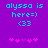 Pixelated cyan text on purple background reads 'alyssa is here=) (33' with pink heart symbols below, showing animation where hearts shift position.