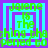 Green pixelated text reading "Jalene is the thing that happened to" over cyan and purple concentric squares on a solid purple background.