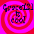 Four identical display a red and pink spiral background with dark text reading "Grace121 is cool" in a stylized font