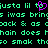 Green pixelated text on black background with a purple heart symbol replacing the 'o' in 'to', displaying repeated phrases like 'justa lil to' and 'iwas bring'.