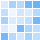 light blue and white squares arranged in and with occasional darker blue accents