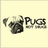 Pixelated black-and-white icon with abstract shapes and partial text on a light yellow background.
