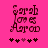Pixelated text and symbols on a bright pink background with animated heart variations.