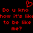 Red pixelated text on black background with heart symbol above, repeating 'Do u kno how it's lik to be like me?' in two