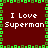 A 4-frame animated contact sheet showing a repeating text pattern with green pixelated border on dark red background.