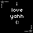 Pixel art animation of 'i love yahh :(' text with star-and-dot motion effects on black background, showing two distinct states.