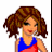 Animated cheerleader icon with pixelated character, red/white/blue outfit, and text elements in a contact sheet layout.