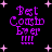 Purple pixelated text 'Pet Combo Ever' with three horizontal lines below, set against a black background with pink star shapes.