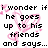 Pixelated text and pink heart shapes on a white background, with black block letters forming phrases.