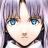 A 48x48 pixel buddy icon featuring a stylized anime character with light purple hair and blue eyes on the left, paired with text reading "Anime IM" and "COM" on a black background to the right.