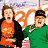 A static contact sheet of a Junior Senior promotional graphic with two people in the top-left frame, orange background, and black pixelated text.